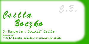 csilla boczko business card